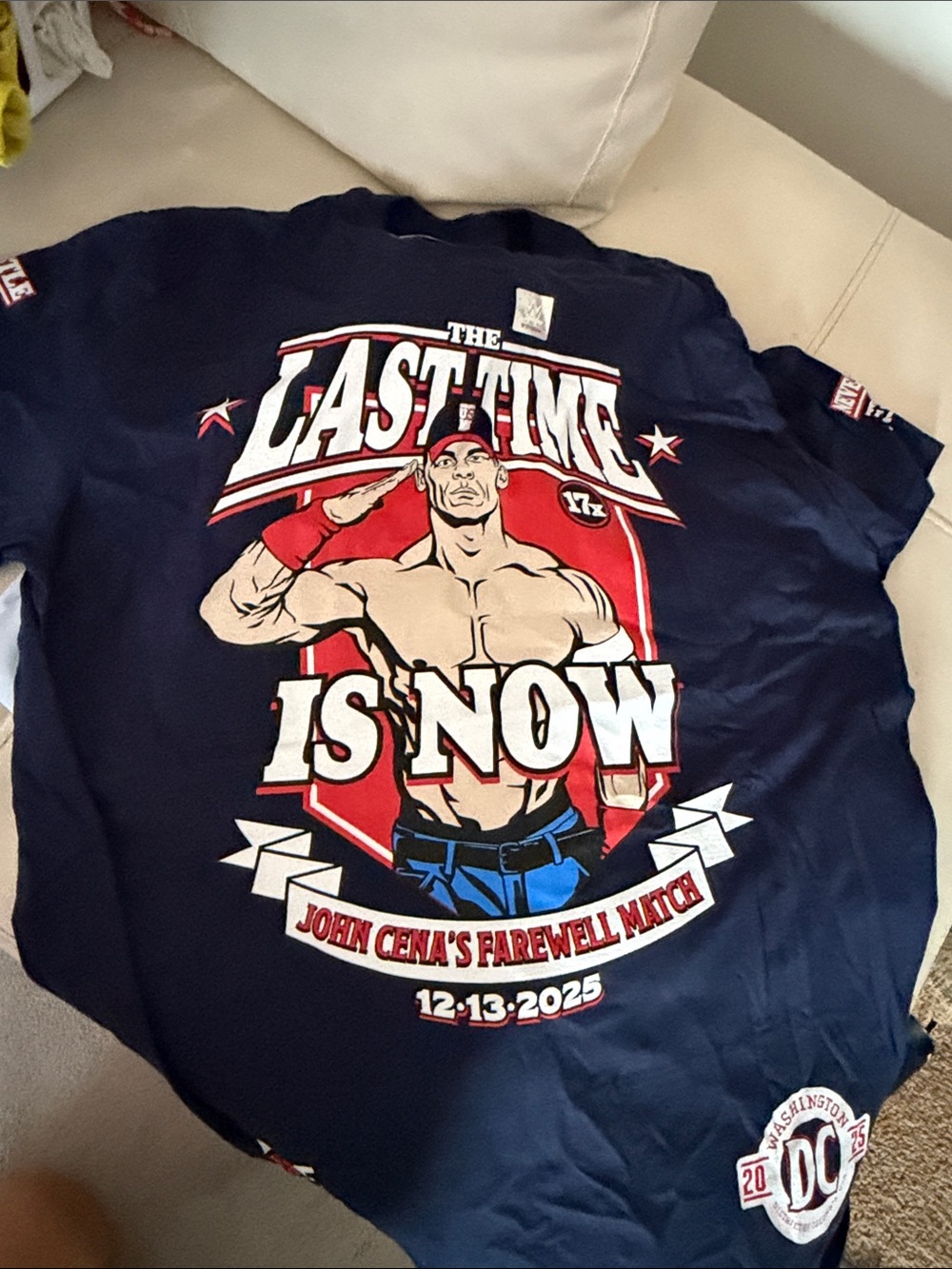 WWE John Cena 'Last Time Is Now' Graphic Tee - Navy, Red, White, Blue